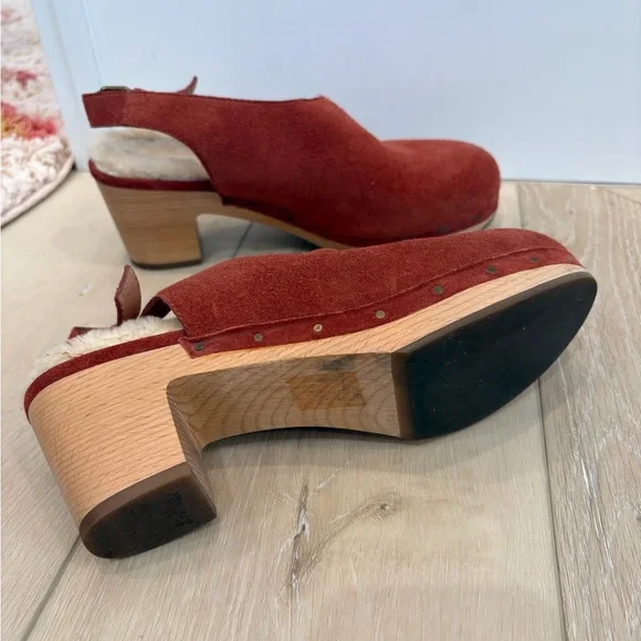 Madewell Suede Clog Slingback with Sherpa Lining - Picture 5 of 7